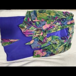 Size Large.Color is mix blue green and pink.